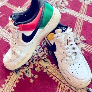 Men’s Nike Multicolored with white Air Force Ones